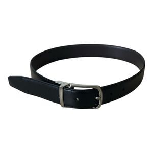 Perry Ellis Black Kids Belt Black Brown Reversible Brass Buckle 24/60 (29.7”)